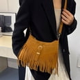 thumbnail image 5 of VeFlora Women's Western Fringe Crossbody Bag, Buckle Shoulder Purse, Adjustable Strap Hobo Bag for Casual Commuting & Daily Use(Brown/One Size), 5 of 5
