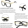 thumbnail image 4 of Montura de gafas cuadradas sin receta con lentes transparentes para hombre Wo, 4 of 5