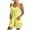 Yellow, variant on Huvoen Women Summer Linen Overalls Shorts Loose Fits Sleeveless Knot Strap Cotton Cute Printed Short Romper Jumpsuits with Pockets Black l