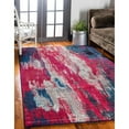 thumbnail image 7 of Unique Loom Lilly Jardin Rug Red/Beige 5' 1" x 8' Rectangle Abstract Modern Perfect For Living Room Bed Room Dining Room Office, 7 of 7