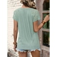 thumbnail image 4 of Beautyin Blouse à Manches Courtes Col en V avec Manches en Dentelle, 4 of 5