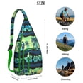 thumbnail image 2 of Palm Tree Paradise Sling Backpack - Vibrant Hawaiian Island Print, Fashionable Multi-Functional Daypack, 2 of 4