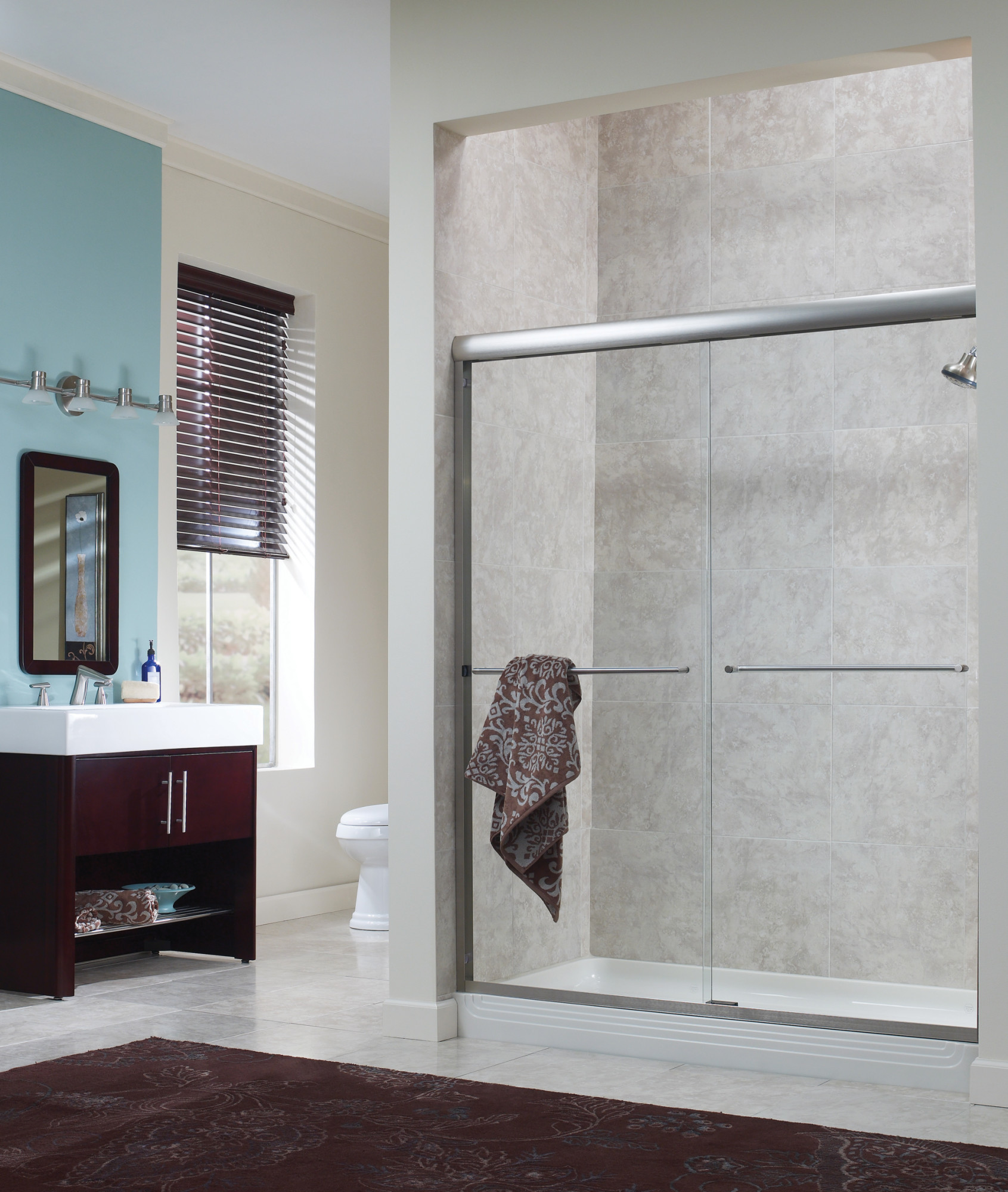 Foremost Cvss4872Cl Cove 72" High X 48" Wide Sliding Framed Shower