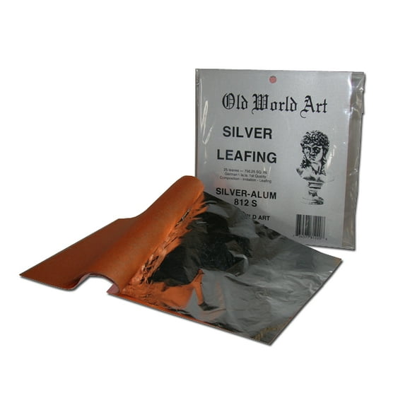 ART Ancien / Feuille d'Aluminium Argentée EASY LEAF 812S 25 Feuilles 5-1/2 Pouces