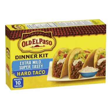 Old El Paso Extra Mild, Super Tasty Hard Taco Dinner Kit, 330g