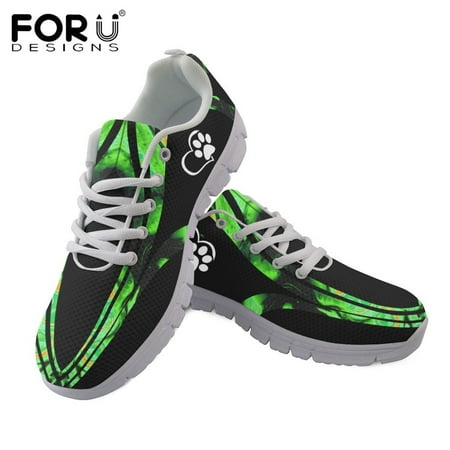 

Flats Lace Up Shoe for Women Kawaii Dog Paw Pattern Sneaker Shoes Ladies Breathable Air Mesh Shoes Zapatos Mujer