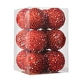 thumbnail image 1 of 12 piezas de bolas de Navidad decorativas colgantes Perfecl Rojo, 1 of 8