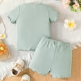 thumbnail image 4 of Futezty Girls Summer Outfits, 4th of July Baby Girl Outfits Toddler Girls Summer Clothes 1T 2T 3T 4T 5T Short Sleeve Letter Print Tank Tops + Shorts Kids Baby Girls Outfits Sets, 4 of 9