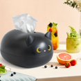 thumbnail image 2 of ACDANC Tissue Box Cover Cute Cat Style Paper Tissue Box Paper Container Bathroom Decoration Household Supplies Black, 2 of 4