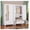 1 Drawer White- Mirror Style, variant on Metal Wardrobe Cabinet with Mirror and Hanging Rod, 71" Black