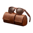thumbnail image 1 of Gafas de clásicas con montura de madera y estuche para mujer y hombre, ideales para actividades al aire libre. Marrón, 1 of 8