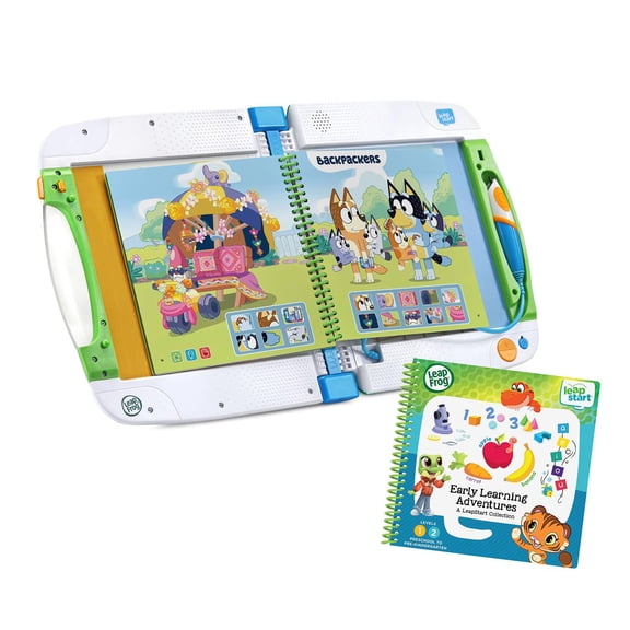 Open Box VTech LeapStart Bluey Fun and Games Activity Bundle, Interactive Learning System with Stylus, Blue and Portable