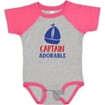 thumbnail image 3 of Inktastic Captain Adorable, Sail Boat, Sailing - Red Blue Boys Baby Bodysuit, 3 of 5