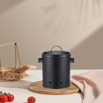 thumbnail image 2 of WRKEKC Clearance Mesh Metal Storage Bucket with Lid, Iron Kitchen Container for Potato Onion Garlic, Ventilated Vegetable Bin, 3 Sizes for Pantry Countertop, 2 of 6
