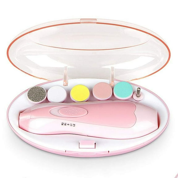 Electric Baby Nail Trimmer | Safe Newborn Toddler Nail File Clippers Kit for Triming and Polishing with Light
