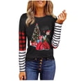 thumbnail image 2 of ICHUANYI Liquidación Navidad Moda Mujer Casual Manga Larga Impreso Señoras Sudaderas Tops ICHUANYI WER202308233858, 2 of 4