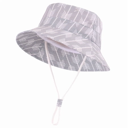CYRBOKO Boys Fisherman Sun Cap Thin UV Protection Fun Print Lightweight Outdoor Cap Gray Size 2-4 T