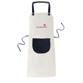 thumbnail image 1 of Judaism Ethnicity Literal Script Text Apron Adjustable Bib Cotton Linen BBQ Kitchen Pocket Pinafore, 1 of 3