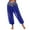 Royal Blue, variant on YONGHS Women's Belly Dance Arabic Performance Harem Pants Chiffon Shiny Beads Tassel Trousers Black One Size