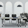 thumbnail image 2 of Regency Kee 72 x 30 in. Mobile Adjustable Classroom Table- Maple & 2 Andy 18 in. Stack Chairs- Black, 2 of 7