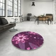 thumbnail image 3 of Ahgly Company Indoor Rectangle Patterned Orchid Purple Area Rugs, 4' x 6', 3 of 6