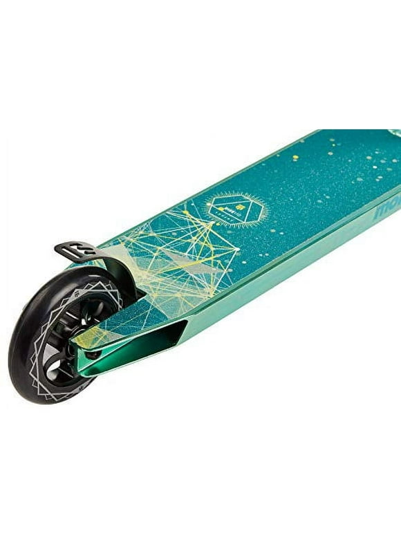 Mongoose Rise 110 Expert Youth and Adult Freestyle Kick Scooter, High Impact 110mm Wheels, Bike-Style Grips, Lightweight Alloy Deck, Teal/Black