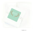 thumbnail image 2 of Deer Antlers Mint Green Christmas Square Gift Label Stickers, 40-Pack, 2 of 2