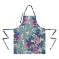 thumbnail image 2 of Pioneer Flower Floral Print Pattern Apron-Garden Aprons for Women with Pockets-Cotton Linen Waterproof Kitchen Cooking Gardening Aprons Adjustable for Kitchen,Cooking,BBQ and Salon 33x27 Inch, 2 of 7