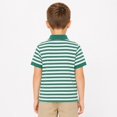 thumbnail image 4 of Kids' Short Sleeve Casual Polo Top Striped Weekend Polo Shirt Youth Collared Top, 4 of 5