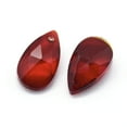 thumbnail image 2 of Faceted Glass Pendants Teardrop Red 15x9.5x5.5mm Hole: 1mm diy, 2 of 2