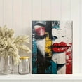 thumbnail image 2 of Abstract Red Lips Canvas Wall Art，Suitable for Living Room， Bedroom， Bathroom， Office， and Hallway Decoration., 2 of 8
