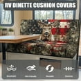 thumbnail image 4 of FOR U DESIGNS Deer American Flag Camo Print 2 Pack RV Dinette Cushion Covers Stretch Camper Cushion Slipcover Non-Slip RV Couch Cover Sofa Slipover for Travel Trailer Couch, 4 of 7