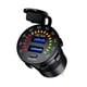 thumbnail image 1 of Adaptador de enchufe de de corriente impermeable USB dual 12V 24V, 1 of 9