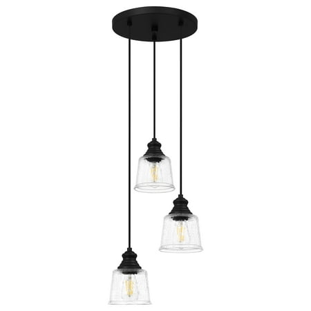 

DPYGZUJU Bennington 3-Light Matte Black Pendant
