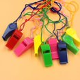 thumbnail image 3 of 24pcs Plastic Whistles Colorful Cheering Refueling Whistles Referee Whistles Kids Toy Sporting Goods With Rope, 3 of 3