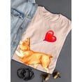 thumbnail image 3 of Welsh Corgi W Heart Balloon T-Shirt Women -Image by Shutterstock, Female 5X-Large, 3 of 4