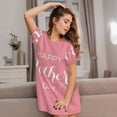 thumbnail image 3 of Easygdp Happy Mother's Day Camisón de manga corta para mujer, informal, estampado, 3 of 6