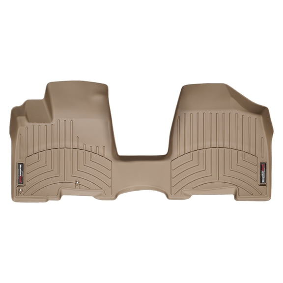 WeatherTech Custom Fit FloorLiners compatible with 2004-2010 Toyota Sienna - 1st Row - Over The Hump, Tan