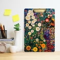 thumbnail image 2 of FORMRS Acrylic Clipboard with Low Profile Clip Standard A4 Letter Size, 12.5" x 9", White Floral Garden, 2 of 8