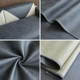thumbnail image 4 of XmhyTop Faux Pu Leather Sofa Cover Waterproof Non-Slip Sectional Couch Cover Sofa Slipcover for Dogs, Pets Furniture Protector (Grey,28"x28"), 4 of 5