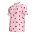thumbnail image 4 of Wukai Strawberry Floral Men’s Polo Shirts,Quick-Dry Athletic Shirt,Classic Fit Shirts-X-Large, 4 of 8