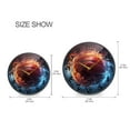 thumbnail image 2 of 12" Round Silent Wall Clocks Basketball Cool Acrylic Battery Operated Clock Non-Ticking Clocks Bedroom Living Room Home Decorative, 2 of 10