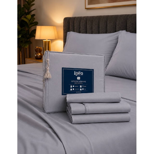 Juego de Sabanas Premium Tacto Egipcio 1800 Hilos, Laila Comfort