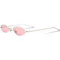 thumbnail image 1 of Ubiuo Vintage Small Sunglasses Oval Slender Metal Frame Candy Colors B2277, 1 of 4