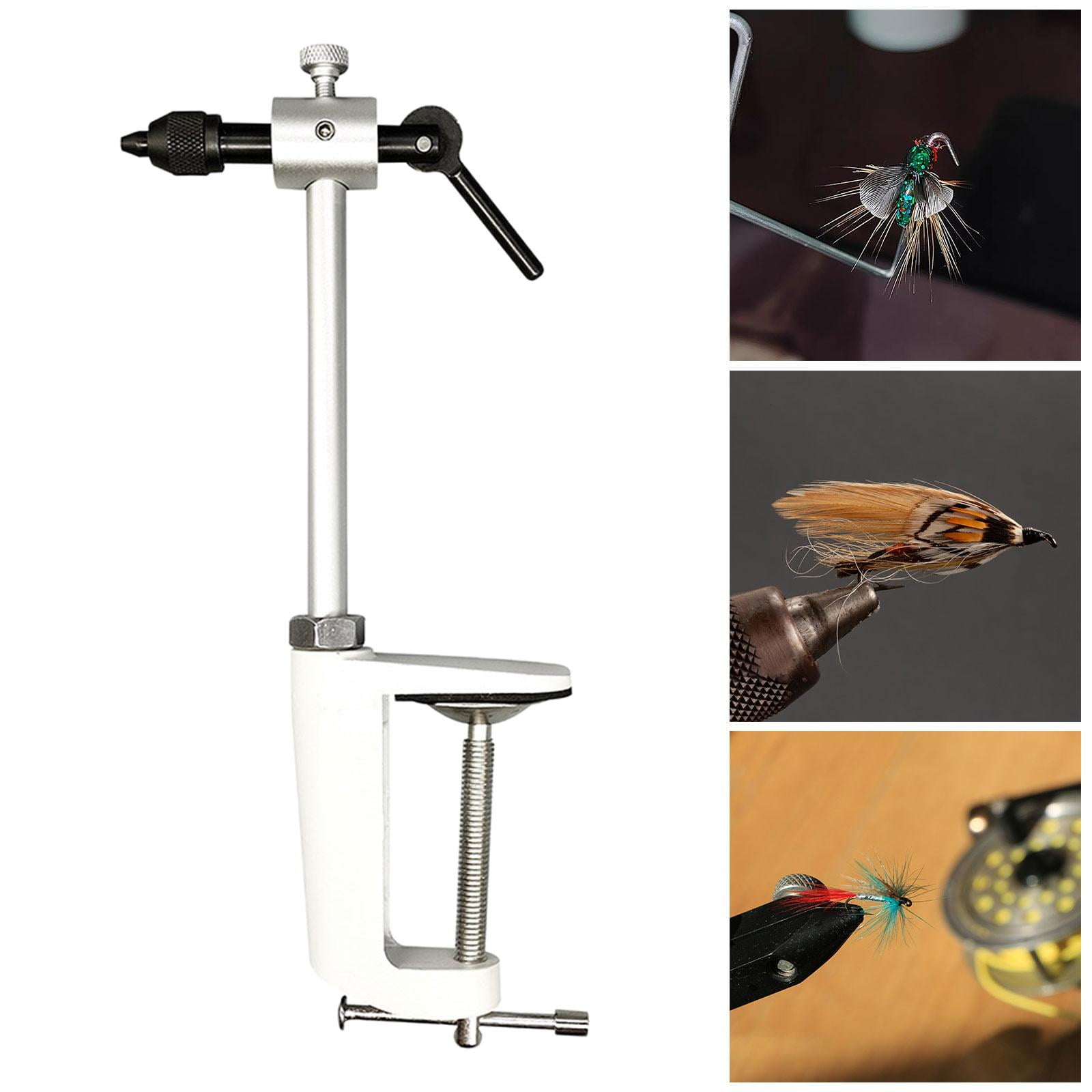 Colaxi Fly Tying Vise Accessory Lure Making Beginners Professionals Replacement Practical Metal Fly Tying Tool Bobbin Threader 24.5cm Rotatable