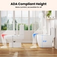 thumbnail image 4 of One-Piece Elongated Toilet, 17.5" ADA Comfort Height, 1.0/1.28 GPF Dual Flush, MaP 1000g, Soft Close Seat, White, 4 of 11