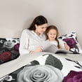 thumbnail image 4 of Homewish Valentine'S Day Rose 7 Pieces Bedding Comforter Set,Vintage Gothic Butterflies Full Bedding Set,Red Flower Floral Fitted Sheet Flat Sheet For Men Women,Luxury Bedroom Decor Reversible, 4 of 8