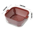 thumbnail image 6 of Double Layer Drains Basket With Cover, Kitchen Fruit And Vegetable Basket Household Portable Vegetable Washing Basin Multi-Purpose Picnic Basket For Food Washing Storage And Daily Cooking Preparation, 6 of 6