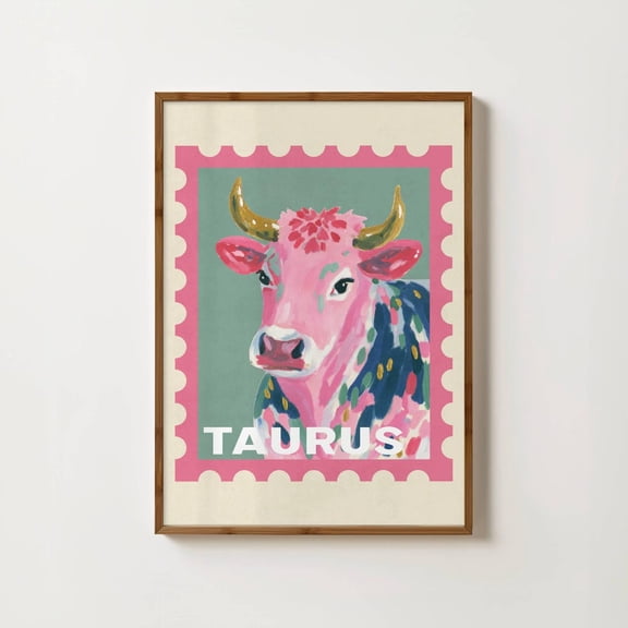 Taurus Zodiac Taurus Astrology Gifts Zodiac Sign Celestial Horoscope Wall Art Unframed Paper Print