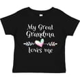 thumbnail image 3 of Inktastic My Great Grandma Loves Me Heart Great Grandchild Boys or Girls Toddler T-Shirt, 3 of 5